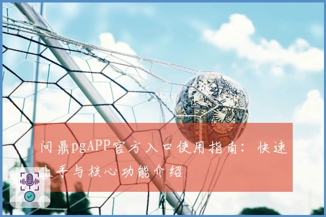 问鼎pgAPP官方入口使用指南：快速上手与核心功能介绍